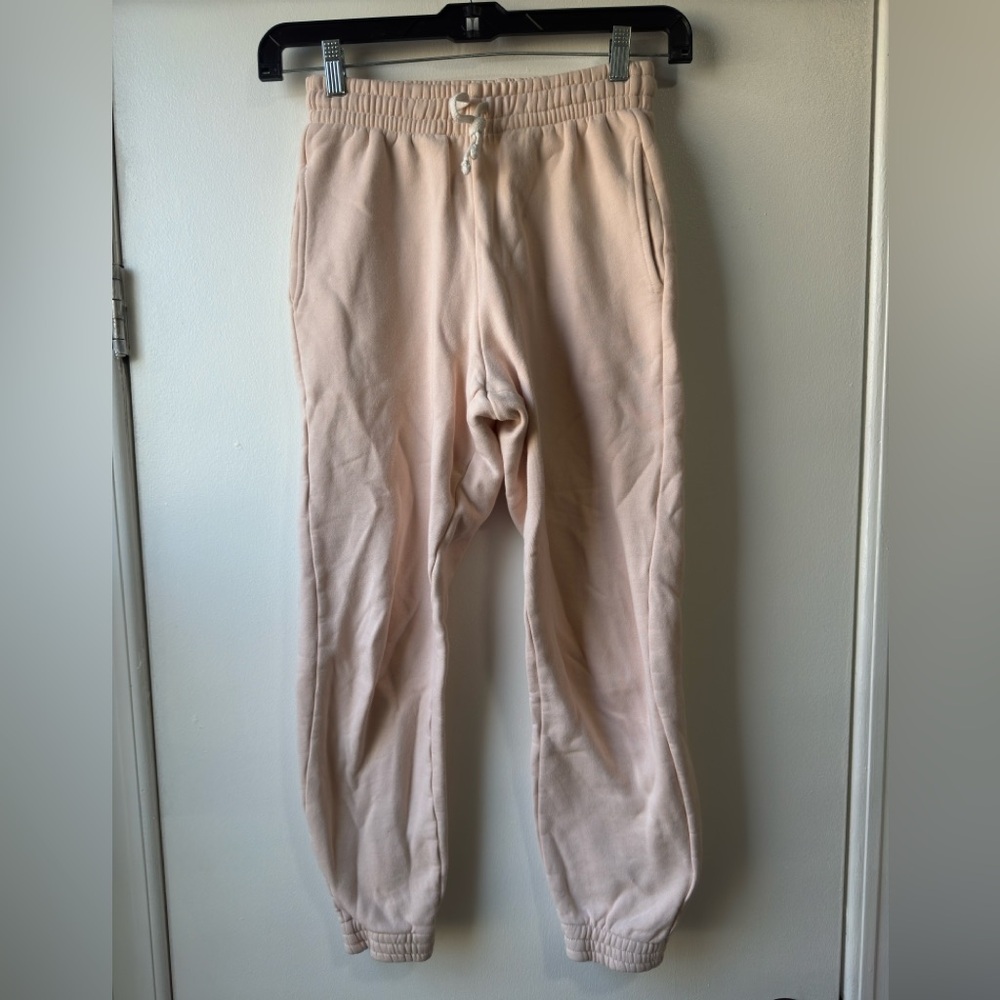 Reformation Jeans The Boyfriend Sweatpants Sz S Light Pink /Cream